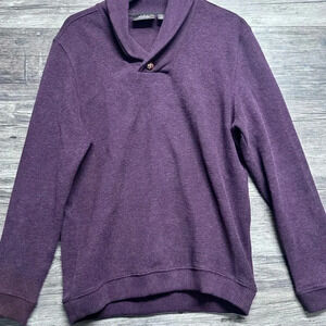 Tasso Elba Purple Turtleneck Sweater with Long Sleeves and Relaxed Fit